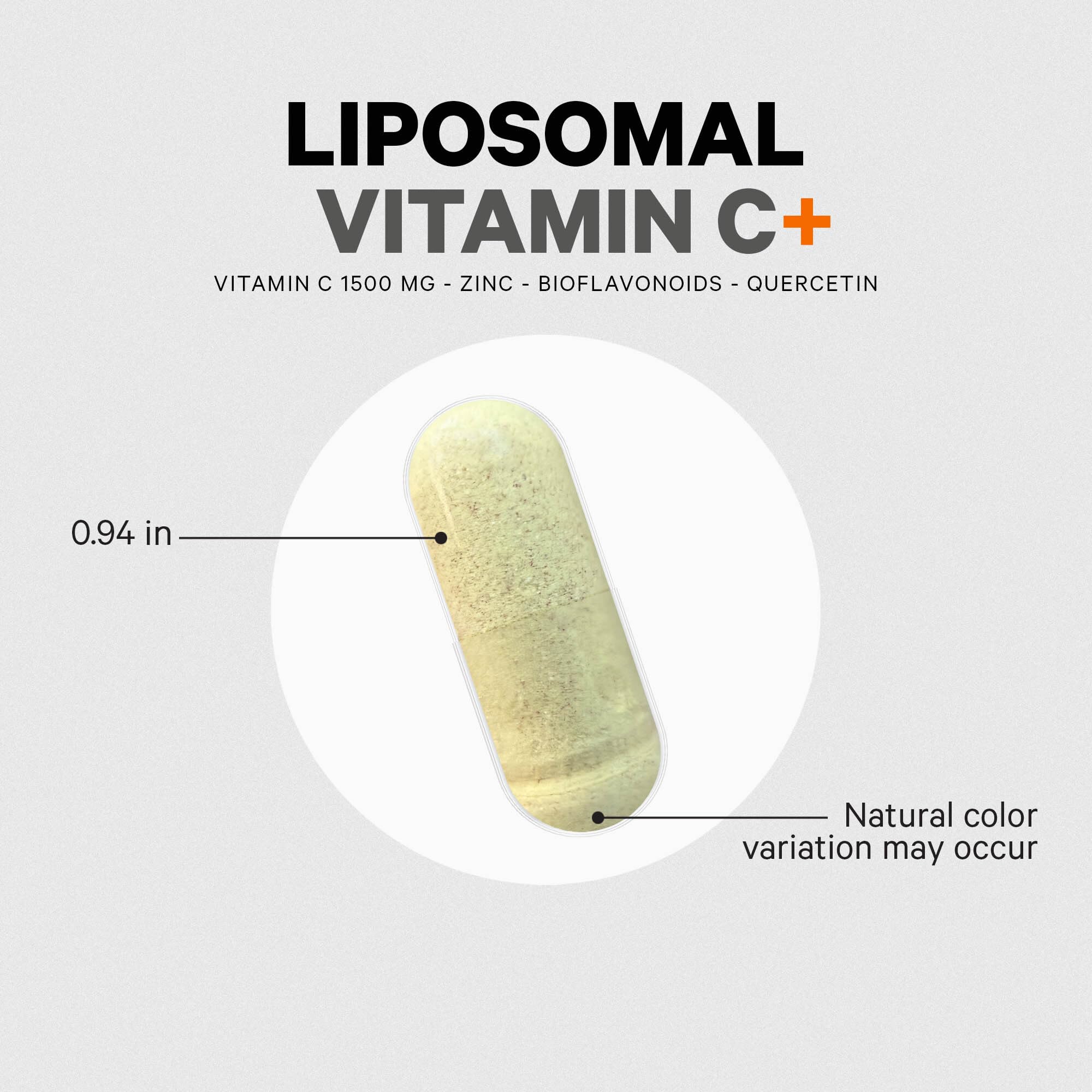 Codeage Liposomal Vitamin C Vitamins with Zinc, Elderberry, Citrus Bioflavonoids Ascorbic Acid, Quercetin & Rose Hips Fruit, Vitamina C Liposomal Supplement Pills - Non-GMO, Vegan - 90 Capsules - Image 8