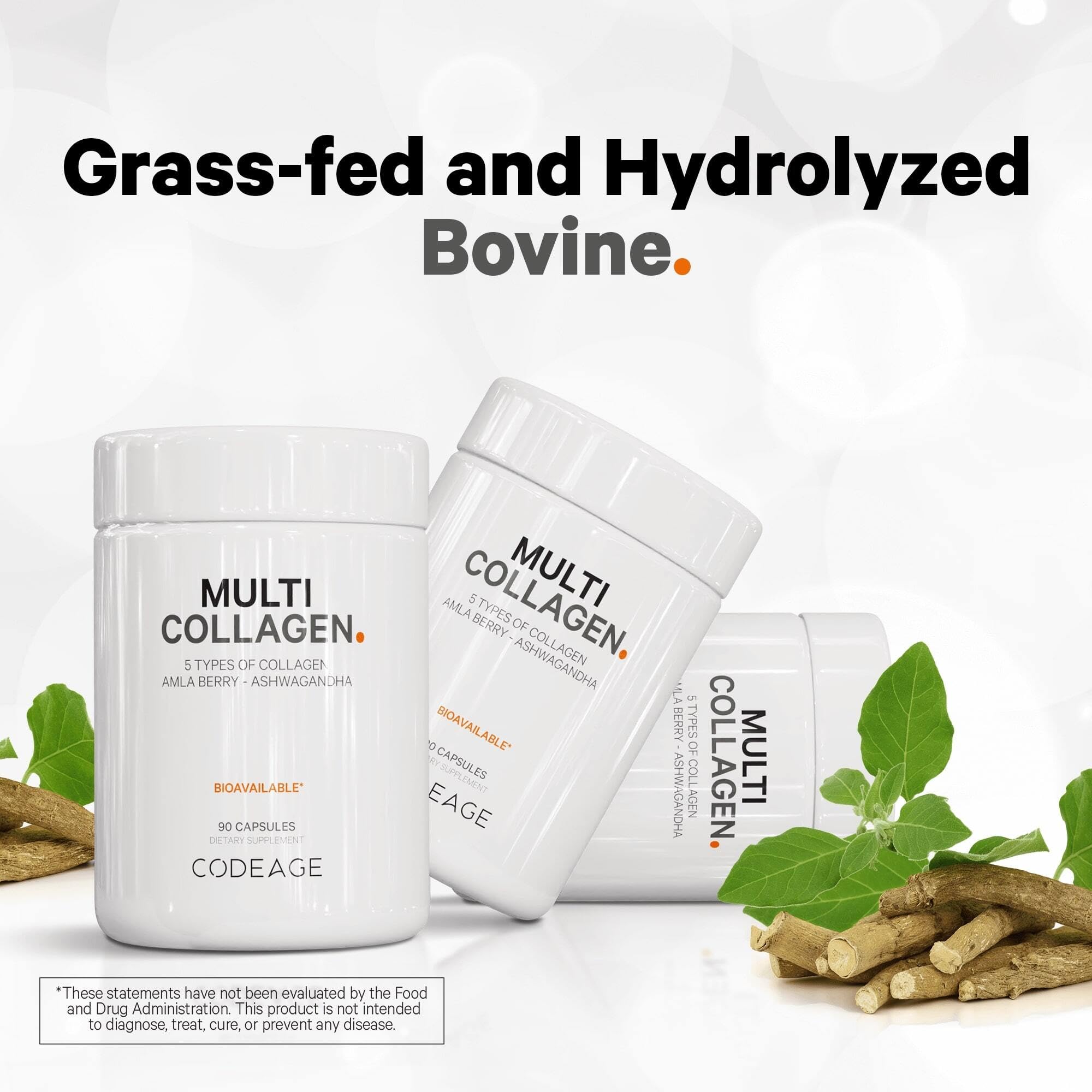 Codeage Multi Collagen Protein Capsules 5 Types, Ashwagandha Withania Somnifera & Organic Amla Berry + SBO Probiotic Blend 50 Billion CFU Bundle, Lactobacillus Plantarum, Bacillus Subtilis, Non-GMO - Image 7